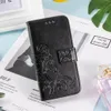 For Xiaomi Redmi 8 Case PU Leather Cover Lucky Four Clover with Wallet Card Slot Hand Strap(Redmi8)
