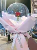 8styles Led Rose Balloon Transparent Rose BOBO Ball Rose Flower Bouquet Balloons with Light Wedding Decoration Valentine039s Da4045358