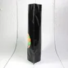 Varie dimensioni 100pz Foglio di alluminio nero lucido Mylar Confezione Borse Finestra ovale, Stand Up Zip Lock Borse per la conservazione degli alimenti