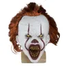 Stephen King's IT LED świecące pełna głowa maska ​​Pennywise Horror Clown Joker Maska Clown Maska Halloween Cosplay Costume Rekwizyty