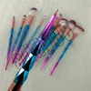 Yeni Gökkuşağı Elmas Makyaj Fırçalar Seti 12 adet Renkli Fırça Toz Krem Vakfı Göz Farı Kozmetik Fırça Profesyonel Güzellik Araçları