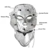 PDT 7 LED Light Therapy Face Beauty Machine Maschera facciale LED per collo con microcorrente per dispositivo sbiancante per la pelle