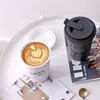 세라믹 커피 잔 INS 크리 에이 티브 재사용 가능한 편지 인쇄 커피 쥬스 워터 컵 여행 물 낯 짝 홈 오피스 커피 머그잔