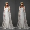 Mantello da sposa Lunghezza pavimento Scialli da sposa in pizzo Mantello 2019 Autunno Nuovi cappotti lunghi Bolero Accessori da sposa Eventi Avvolge Spedizione gratuita