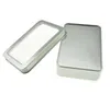 caisses de stockage en métal de fenêtre ouverte de 10.7*7*3cm, emballage d'affichage en acier de boîtes en fer blanc peut pm