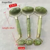 Natural Jade Massager Eyes Stone Face Roller Massager For Face Lift Double Head Anti Cellulite Wrinkle Cool Massage Tool2174284