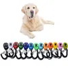 14 färger Pet Bark Clicker Avskräckande tränare Pet Hund Valpträning Justerbart ljud handled Nyckelring Universal Hund Training Clicker