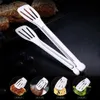 Stainless Steel Scalloped BBQ Tongs with Silicone Cooking Tongs Kitchen Food Clamp Serving Tongs Easy Clean for Vegetable BBQ Cake Bread