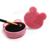 Nettoyant pour pinceaux de maquillage Brosses de lavage en silicone Éponge et tapis de nettoyage Pinceaux cosmétiques Clean Scrubber Foundation Tampon de nettoyage Outil de maquillage