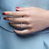 NUEVA MODA Mujeres Corea Doble Corea Elegante Perlas Simuladas Anillo Anillo de boda de diablo brillante Joya de boda de diamantes de diablo.