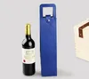 Luxe Portable en cuir PU unique bouteille de vin rouge sac fourre-tout étui d'emballage cadeau boîtes de rangement avec poignée 15 pièces