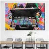 Drop Shipping Wandkunst Leinwand Bilder Kreative Idee Geld Kunst US-Dollar mit Box Leinwand Gemälde Poster Cuadros Dekor