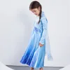 Retail kids luxury designer clothes girls dresses New Snow Queen Cloak Cartoon Party Stage Show Dress Princess Dresses Mesh Costum4261708