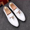 Chaussures de luxe en cuir verni pour hommes, mocassins à pampilles, noirs, chaussures décontractées, mocassins à la mode, chaussures de fête de mariage, S217