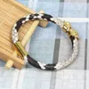 Prawdziwy Snake Skóra Skórzana Bransoletka Mężczyźni Ze Stali Nierdzewnej Podwójne Bransoletki Czaszki Kobiety Gold Bangle Biżuteria 5 sztuk / partia Darmowa Wysyłka