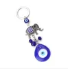 Geluksolifant traanvormige Turkse boze oog hanger boze blauwe oog sleutelhanger5824922