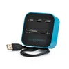 High Speed USB Hub 2.0 3 Ports With Card Reader Mini Hub USB Combo All In One USB Splitter Adapter For PC Laptop Computer