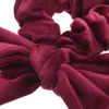 Beauty Women Velvet Bow Streamer Scrunchies Hair Rope Tie Elastic Hair Bands Ponytail Holder Girls Hair Accessories 15pcs