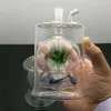 Tubi di vetro Fumo di narghilè soffiato Fabbricazione Bong soffiato a mano Big Belly Colorful Ball Filter Glass Water Smoke Bottle