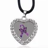 Fibromyalgia Awareness Circle Charm Necklace Jewelry Fashion Popular Beads Chain Crystal Grain Pendant Necklace5276694