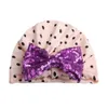 Girls dot sequin bow hats baby girl spring antumn 8 color اطفال كبسولات الهندية القبعة البوهيمية style4906408
