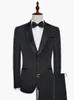 Skräddarsydda Svart Män Bröllop Tuxedos Embossing Groom Tuxedos Utmärkt Men Blazer 2 Piece Suit Prom / Dinner Jacket (Jacka + Byxor)