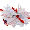 Baby Girls US Independence Day Bow pannband barn elastiska breda grosgrain band blommor hårband 4 juli hårtillbehör kha46000678