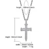 Iced Out Micro verharde CZ Nail Cross Hanger Ketting Mannen Hip Hop Goud Zilver Kleur Charm Chains Sieraden Gift