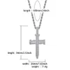 Collier avec pendentif croix à ongles pour hommes, Micro pavé glacé, Hip Hop, couleur or argent, chaînes à breloques, bijoux cadeau 196S