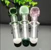 Ventes chaudes Tuyau en verre de couleur à roue unique Os de crâne Gros bangs en verre Brûleur à mazout Pipe à eau en verre Rigs à l'huile Fumer, Huile.