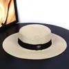 Słoneczne kapelusze małe pszczoły słomkowe kapelusz europejski i amerykańskie retro złoto spleciony kapelusz kobieta luźna krem ​​przeciwsłoneczna płaska czapka wizjerze Hats2023177