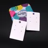 100 pçs/lote 5*7cm 4 furos cartão de exibição de joias de papel branco usado para brincos pendentes/brincos de gota/acessórios de orelha de pinos de etiqueta de marcação de etiquetas