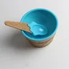 Reusable Ice Cream Bowl with a Spoon Colorful Plastic Ice Cream Bowl lovely kids Ice Cream Dessert Bowls Couple Children Tableware