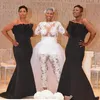 África do Sul Vestidos da dama de honra da sereia plus tamanho 2020 Ruffle Strapless elegante noite vestido de festa de casamento feito sob encomenda