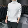 Dicke Warme Rollkragenpullover Männer Herbst Winter Slim Fit Strickwaren Marke Herren Pullover Einfarbig Langarm pullover männer S-2XL1