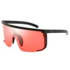 Sport lunettes de soleil femmes une pièce 2019 femmes surdimensionné masque forme bouclier visière lunettes de soleil Sexy mode hommes plat haut coupe-vent