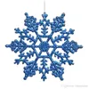 Julprydnader Snowflake Blommor Färgglada Glitter 4 "Plastklubb Paket med 12 inredning