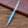 Schrijven Gift DIY Lege Buis Metalen Balpennen Zelfvulling Drijvende Glitter Gedroogde Bloem Crystal Pen Ballpoint Pennen 27 Kleur