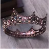 Królowa barokowa czarna panna młoda okrągła korona korona cienia wieża głowa biżuteria