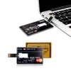 USB Flash Drive High Speed ​​Bank Credit Card Pen Drives 4GB 8GB 16 GB Pendrive 32 GB 64 GB Memoria USB2.0 Stick Flash