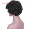 Parrucche blu bagnate e ondulate di capelli umani ombre parrucche corte Parrucche brasiliane di capelli vergini crespi ricci afro Attaccatura dei capelli brasiliana corta