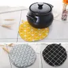 Anti-Swid Izolacja Bawełna Okrągły Mata Stołowa Napój Potholder Podstawki Mata kuchenna Hot Pot Place Maty do garnka Duża tableware Pad DH1222