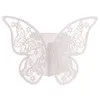 Vit rosa färg fjäril servett ring serviette pappershållare kreativ bröllopsfest bankett bord dekoration 250pcs