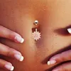 Hot Brand Dangle Belly Button Rings Bilanciere Sexy Acciaio chirurgico Piercing al ventre Piercing all'ombelico Corpo Navel Nail 8 colori Spedizione gratuita