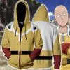 Erkek Hoodies Tişörtü Anime Bir Punch Adam Saitama Kostümleri Oppai Hoodie Kazak Mens Harajuku Erkek Fermuar Ceketler Uzun Kollu Tops