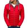 Heren Down Parkas Zogaa Warm Winter Katoen Gewatteerde Jassen Casual Hooded Rits Jassen Mannen Solid Slim Fit Jacket Puffer Overjas