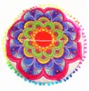 Novo Design Multicolor Mandala Blue Flower Travesseiros Rodada Bohemian Almofada Almofadas Almofadas Capa Caso #XT Pillow Case