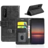For Sony Xperia L4 10 1 II Xperia 5 [Vintage Oil Wax Pattern]PU Leather Flip Cover Protectiv Phone Case with Card Slot