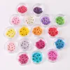 100 stuks Geperst Gedroogde Narcissus Pruimenbloesem Bloem Met Doos Voor Epoxyhars Sieraden Maken Nail Art Craft DIY accessoires