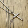 Titanium Steel Nail Prayer Mens Halsband Pendant Punk Style Personlighet Manliga halsband smycken gåva 4 Colors8416457